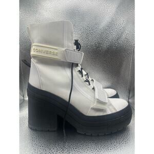 Converse Chuck Taylor All Star GR82 White Platform Boot Women Size 7.5 USED